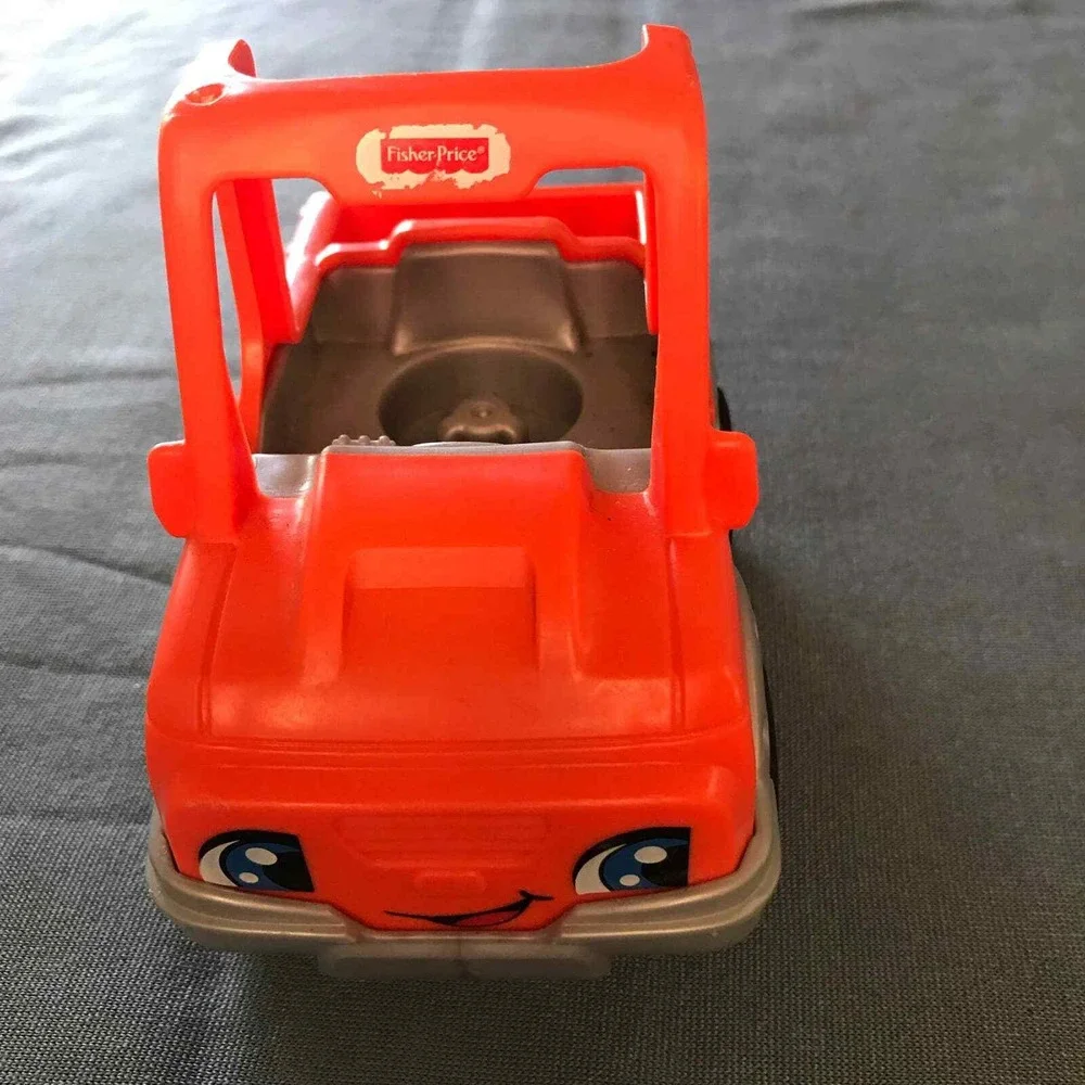 Fisher‎ Price Little People Orange Jeep Help A Friend Pick Up Truck